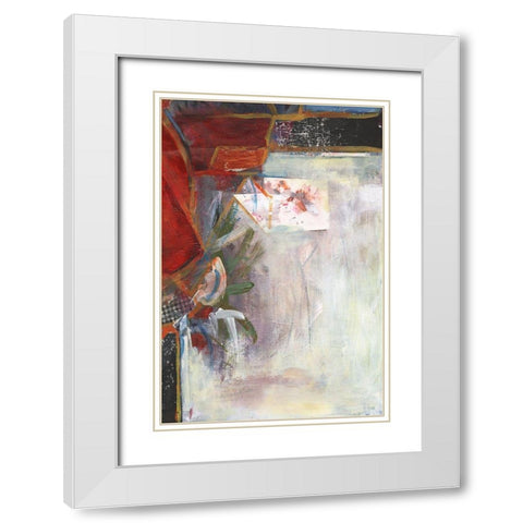 City Life III White Modern Wood Framed Art Print with Double Matting by Combs, Joyce