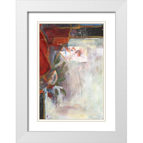 City Life III White Modern Wood Framed Art Print with Double Matting by Combs, Joyce