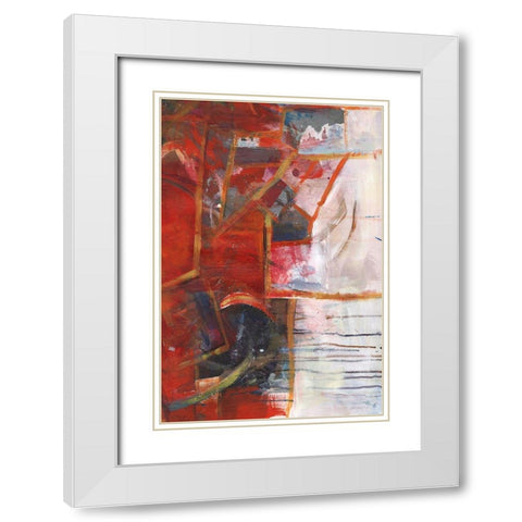 City Life IV White Modern Wood Framed Art Print with Double Matting by Combs, Joyce
