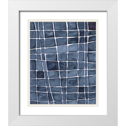 Square Bluff I White Modern Wood Framed Art Print with Double Matting by Moore, Regina
