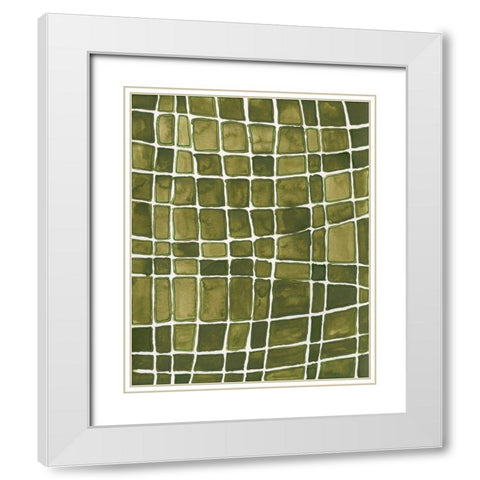 Square Bluff II White Modern Wood Framed Art Print with Double Matting by Moore, Regina
