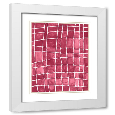Square Bluff III White Modern Wood Framed Art Print with Double Matting by Moore, Regina