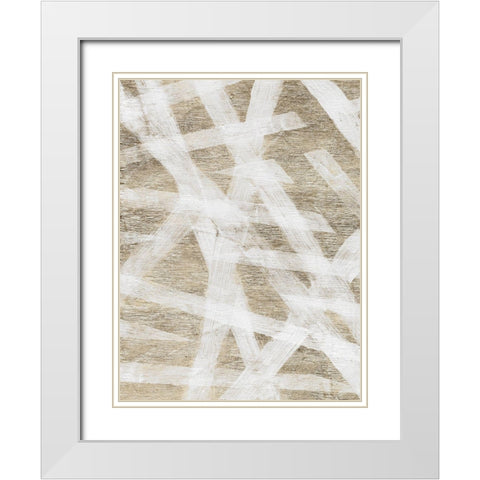 Splinters White Modern Wood Framed Art Print with Double Matting by Longley, Alicia