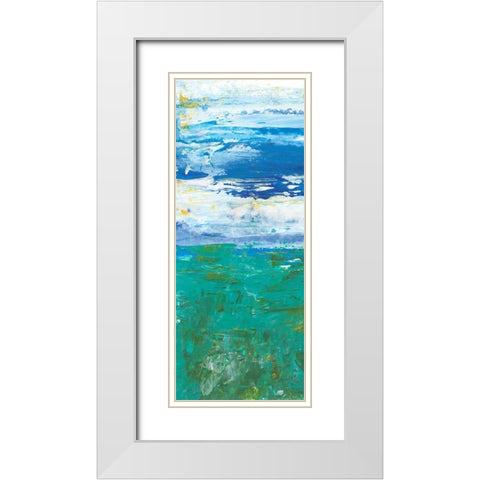 Free Run I White Modern Wood Framed Art Print with Double Matting by Kaelber, Renee