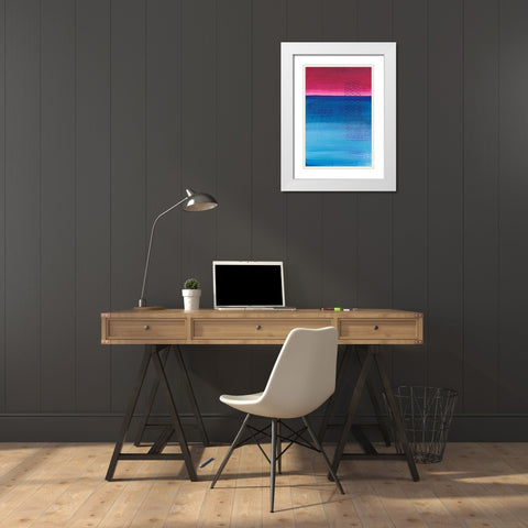 Gently Oppose I White Modern Wood Framed Art Print with Double Matting by Kaelber, Renee