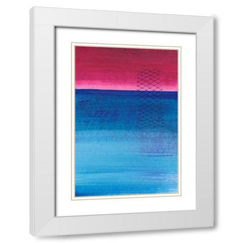 Gently Oppose I White Modern Wood Framed Art Print with Double Matting by Kaelber, Renee