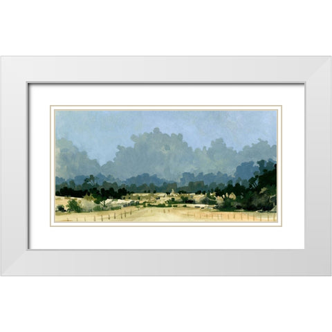 Wild Farmland I White Modern Wood Framed Art Print with Double Matting by Caroline, Emma