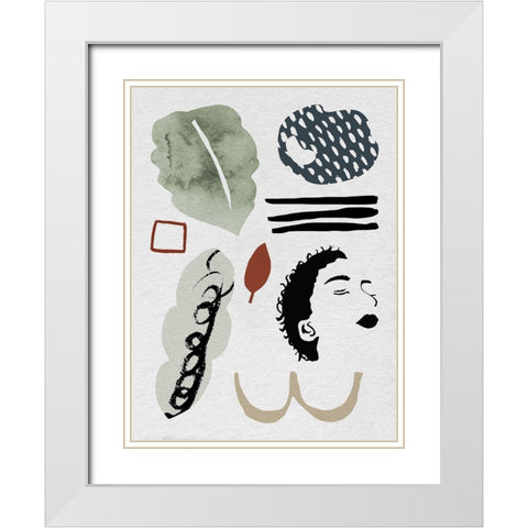 Collected Mindfulness III White Modern Wood Framed Art Print with Double Matting by Wang, Melissa