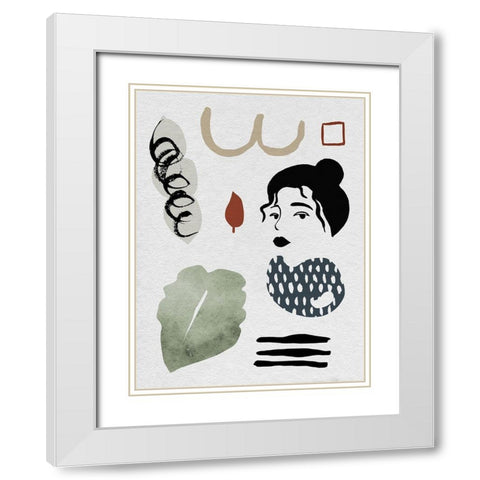 Collected Mindfulness IV White Modern Wood Framed Art Print with Double Matting by Wang, Melissa