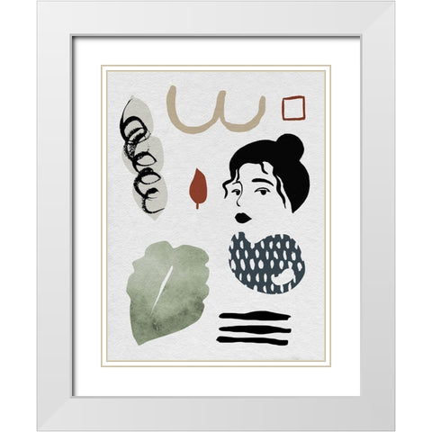 Collected Mindfulness IV White Modern Wood Framed Art Print with Double Matting by Wang, Melissa