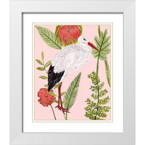 Birds in Motion IV White Modern Wood Framed Art Print with Double Matting by Wang, Melissa