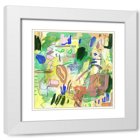 Urban Fringe I White Modern Wood Framed Art Print with Double Matting by Wang, Melissa