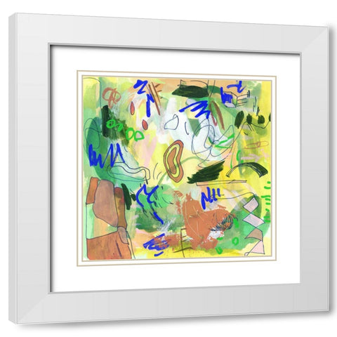 Urban Fringe II White Modern Wood Framed Art Print with Double Matting by Wang, Melissa