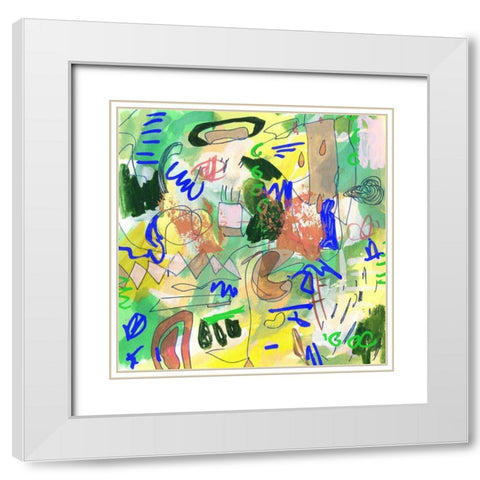 Urban Fringe III White Modern Wood Framed Art Print with Double Matting by Wang, Melissa