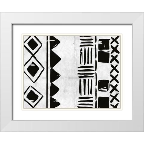 Becoming One III White Modern Wood Framed Art Print with Double Matting by Wang, Melissa