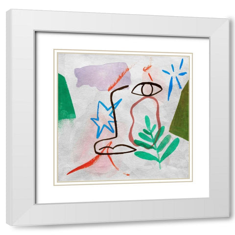 My Daydreams I White Modern Wood Framed Art Print with Double Matting by Wang, Melissa