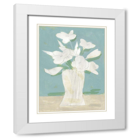 Muted Spring Arrangement I White Modern Wood Framed Art Print with Double Matting by Green, Jacob