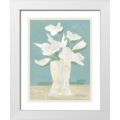 Muted Spring Arrangement I White Modern Wood Framed Art Print with Double Matting by Green, Jacob