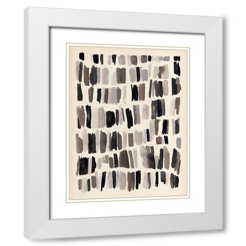 Chalk and Flint II White Modern Wood Framed Art Print with Double Matting by Warren, Annie