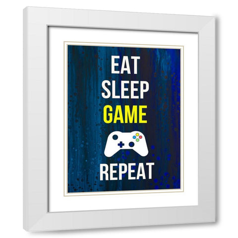 Gamer at Play V White Modern Wood Framed Art Print with Double Matting by Warren, Annie