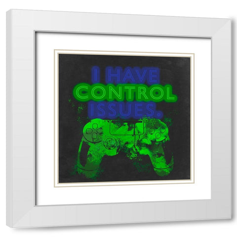 Control Freak II White Modern Wood Framed Art Print with Double Matting by Parker, Jennifer Paxton