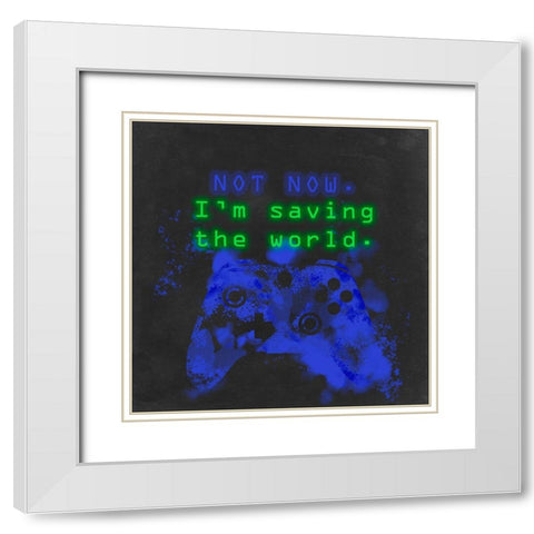 Control Freak III White Modern Wood Framed Art Print with Double Matting by Parker, Jennifer Paxton