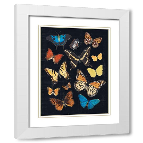 Collected Flutter IV White Modern Wood Framed Art Print with Double Matting by Barnes, Victoria