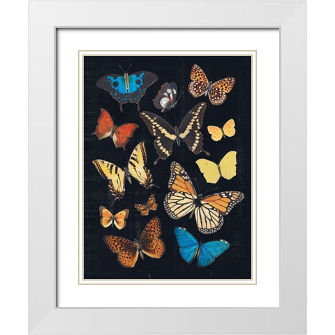 Collected Flutter IV White Modern Wood Framed Art Print with Double Matting by Barnes, Victoria