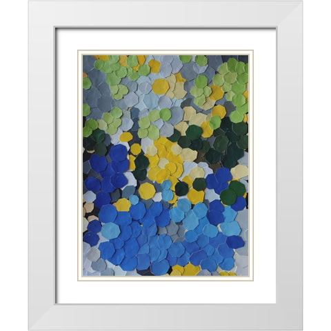 Lake Como Garden White Modern Wood Framed Art Print with Double Matting by Good, Coco
