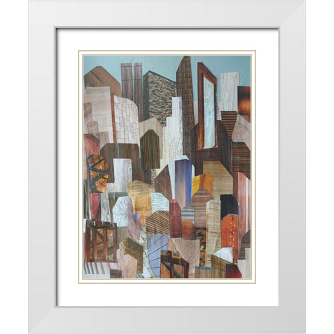 Metropolis White Modern Wood Framed Art Print with Double Matting by Good, Coco
