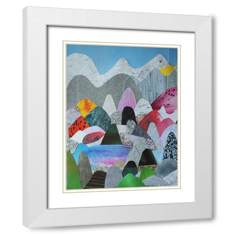 Utah Mountains White Modern Wood Framed Art Print with Double Matting by Good, Coco