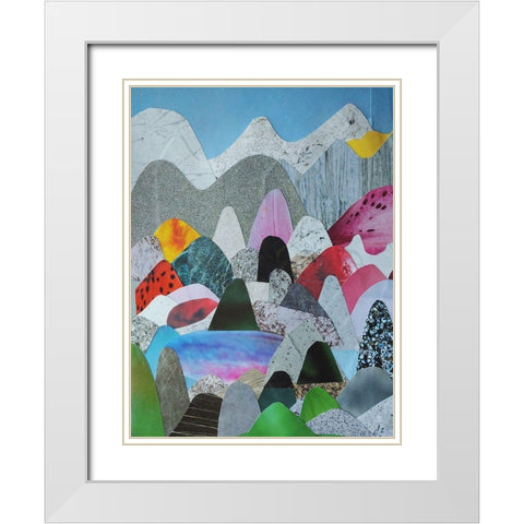 Utah Mountains White Modern Wood Framed Art Print with Double Matting by Good, Coco