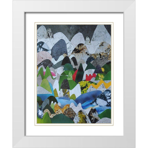 High Sierras White Modern Wood Framed Art Print with Double Matting by Good, Coco