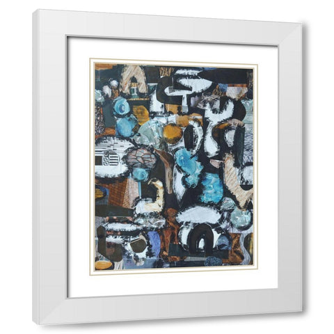 California Beach Blue Glass White Modern Wood Framed Art Print with Double Matting by Good, Coco