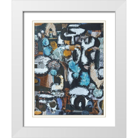 California Beach Blue Glass White Modern Wood Framed Art Print with Double Matting by Good, Coco