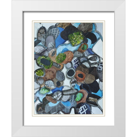 Catalina Island Blue Glass White Modern Wood Framed Art Print with Double Matting by Good, Coco