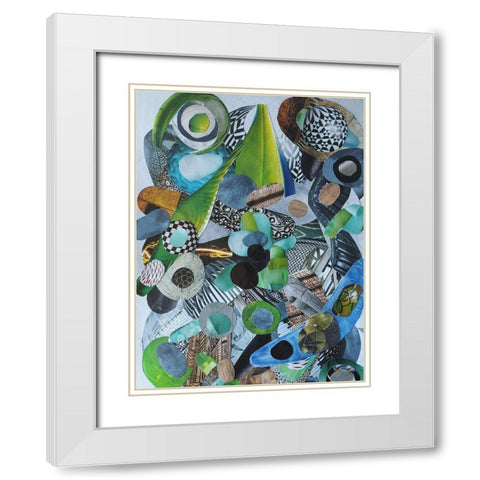 Siesta Beach Glass White Modern Wood Framed Art Print with Double Matting by Good, Coco