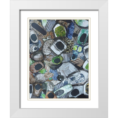 Cornwall Beach Glass White Modern Wood Framed Art Print with Double Matting by Good, Coco
