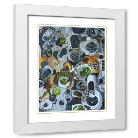 Big Sur Stones and Kelp White Modern Wood Framed Art Print with Double Matting by Good, Coco