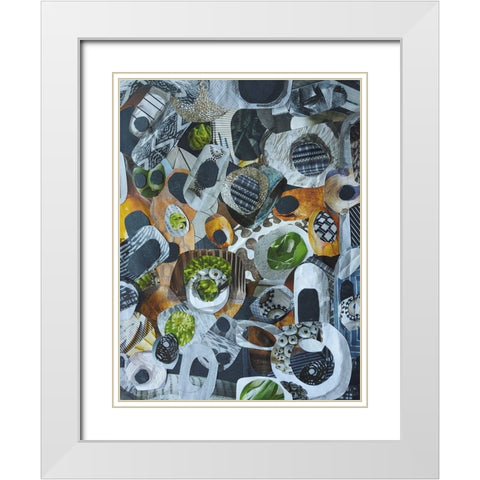 Big Sur Stones and Kelp White Modern Wood Framed Art Print with Double Matting by Good, Coco