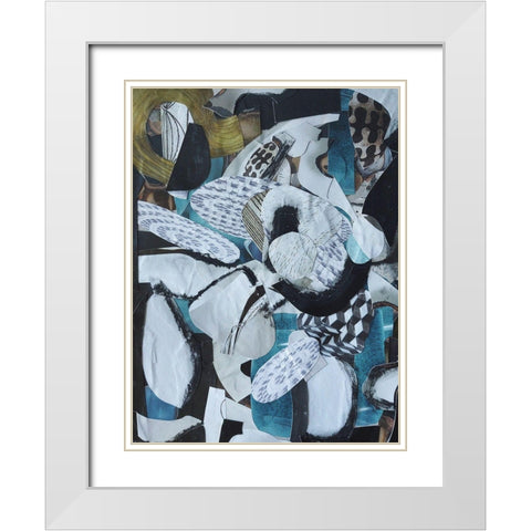 Hawaiian Beach Glass White Modern Wood Framed Art Print with Double Matting by Good, Coco