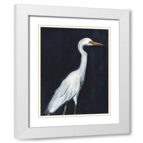 Calm Great Egret II White Modern Wood Framed Art Print with Double Matting by Warren, Annie