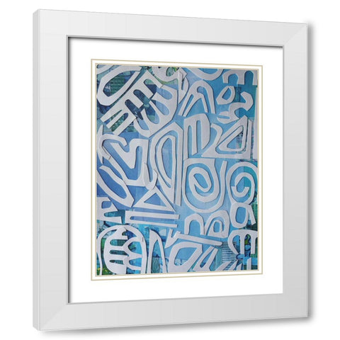 Santorini White Modern Wood Framed Art Print with Double Matting by Good, Coco