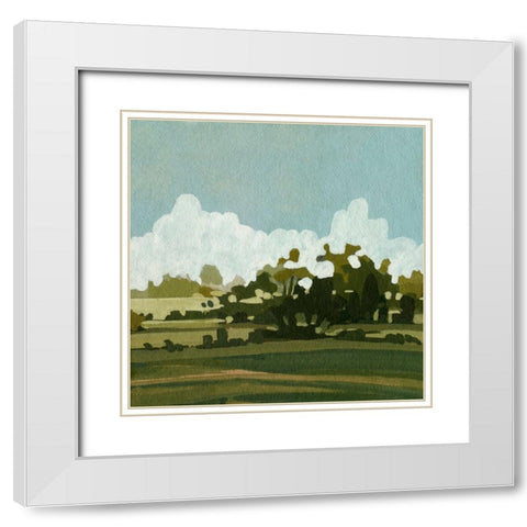 Lush Summer II White Modern Wood Framed Art Print with Double Matting by Caroline, Emma