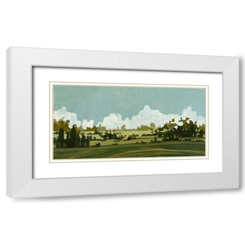 Lush Summer III White Modern Wood Framed Art Print with Double Matting by Caroline, Emma