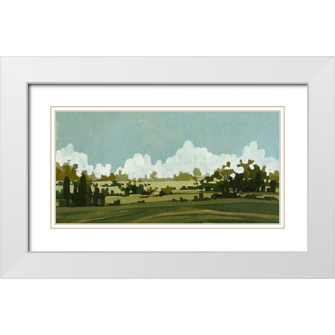 Lush Summer III White Modern Wood Framed Art Print with Double Matting by Caroline, Emma