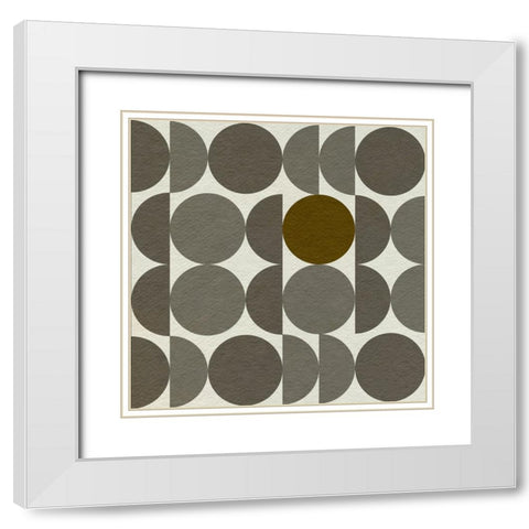 Parentheses I White Modern Wood Framed Art Print with Double Matting by Caroline, Emma
