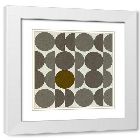 Parentheses II White Modern Wood Framed Art Print with Double Matting by Caroline, Emma