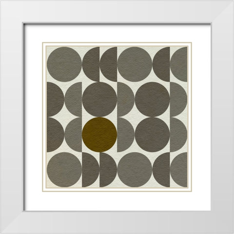 Parentheses II White Modern Wood Framed Art Print with Double Matting by Caroline, Emma