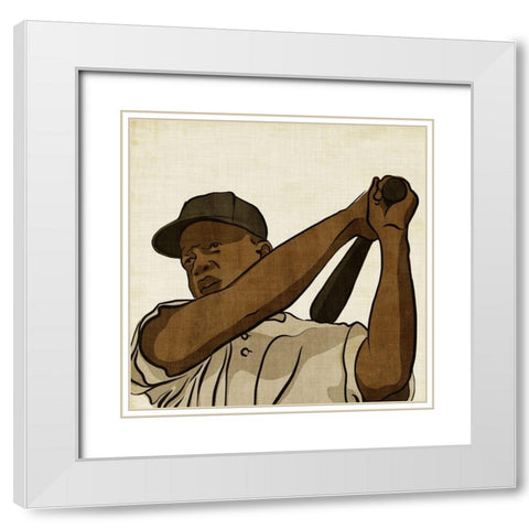 All Star IV White Modern Wood Framed Art Print with Double Matting by Warren, Annie